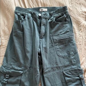 SO Womens Cargo Pants - Gray/ blue